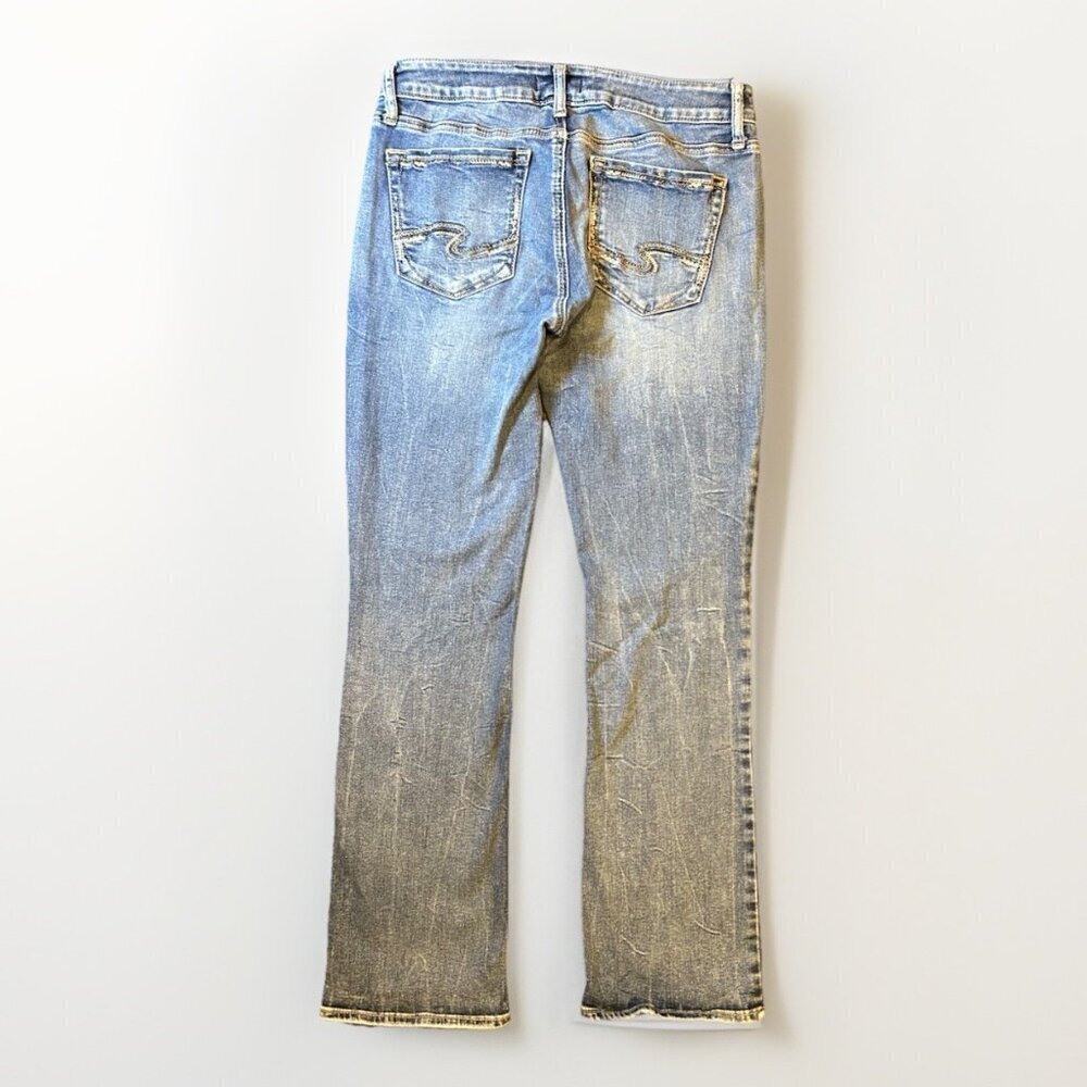 Silver Elyse Bootcut Jeans Curvy Fit Mid Rise Slim Women's Size W29 L31 - Picture 2 of 12